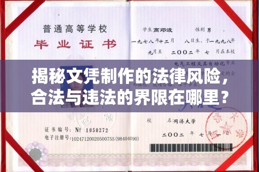 沙鹿揭秘文凭制作的法律风险，合法与违法的界限在哪里？