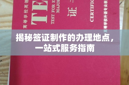 沙鹿揭秘签证制作的办理地点，一站式服务指南