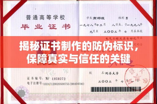 沙鹿揭秘证书制作的防伪标识，保障真实与信任的关键