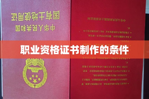 沙鹿职业资格证书制作的条件