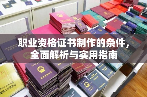 沙鹿职业资格证书制作的条件，全面解析与实用指南