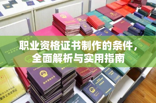 沙鹿职业资格证书制作的条件，全面解析与实用指南